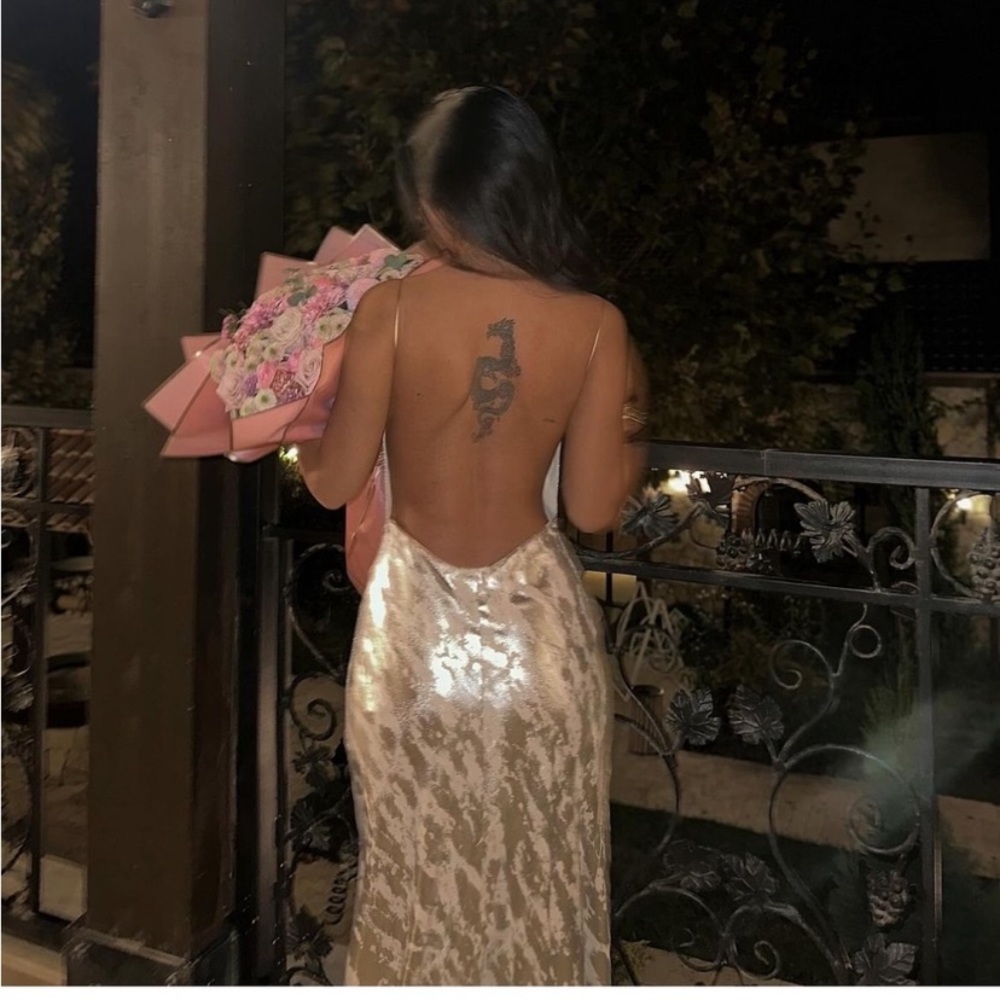 RARE METALLIC PRINT SLIP DRESS - Picture 14 of 17